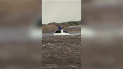 Woman rescued from vehicle stuck in floodwaters along Highway 36 in Adams County